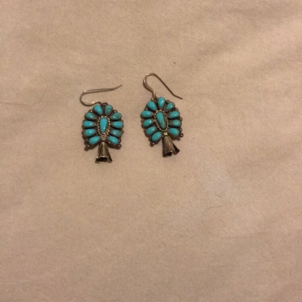 Authentic Turquoise Cluster Earings